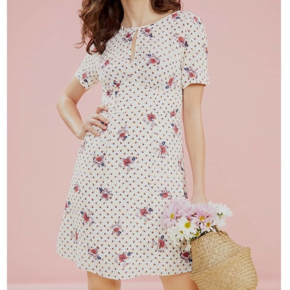 Modcloth Keyhole Storyline A-Line Mini Dress
